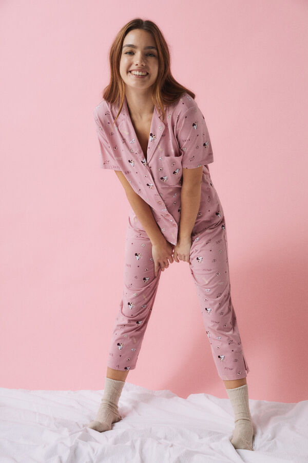 Womensecret Pijama camisera algodón Minnie Mouse rosa