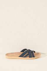 Womensecret Chanclas con tirantes efecto rafia café