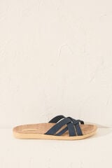 Womensecret Chanclas con tirantes efecto rafia café