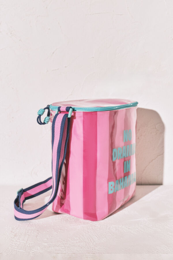 Women'secret Bolsa refrigerante de rayas rosa rosa