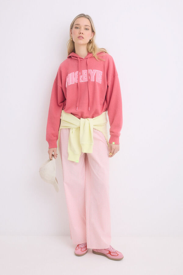 Womensecret Sudadera capucha felpa algodón rosa rosa