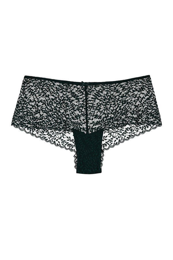 Womensecret Panty brasileño ancho encaje verde verde