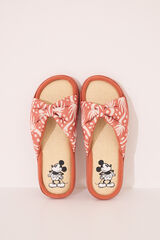 Womensecret Pantuflas para casa con estampado de Mickey Mouse naranja
