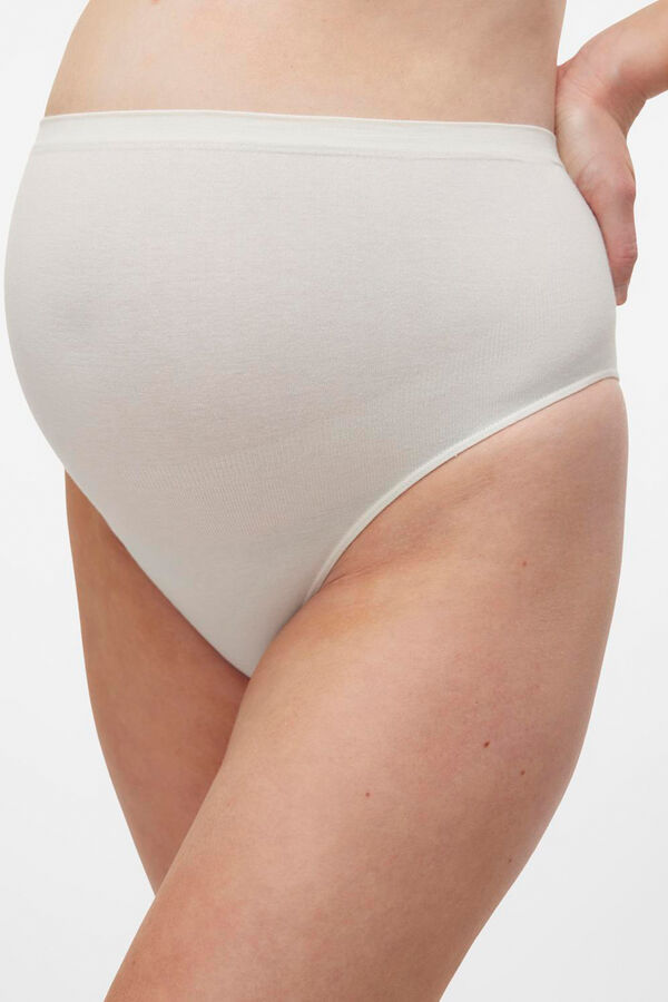 Mamalicious Pack de panties premamá de cintura alta blanco