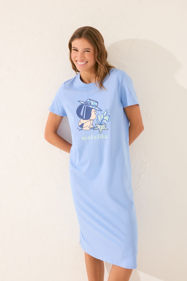 Womensecret Camisón largo azul