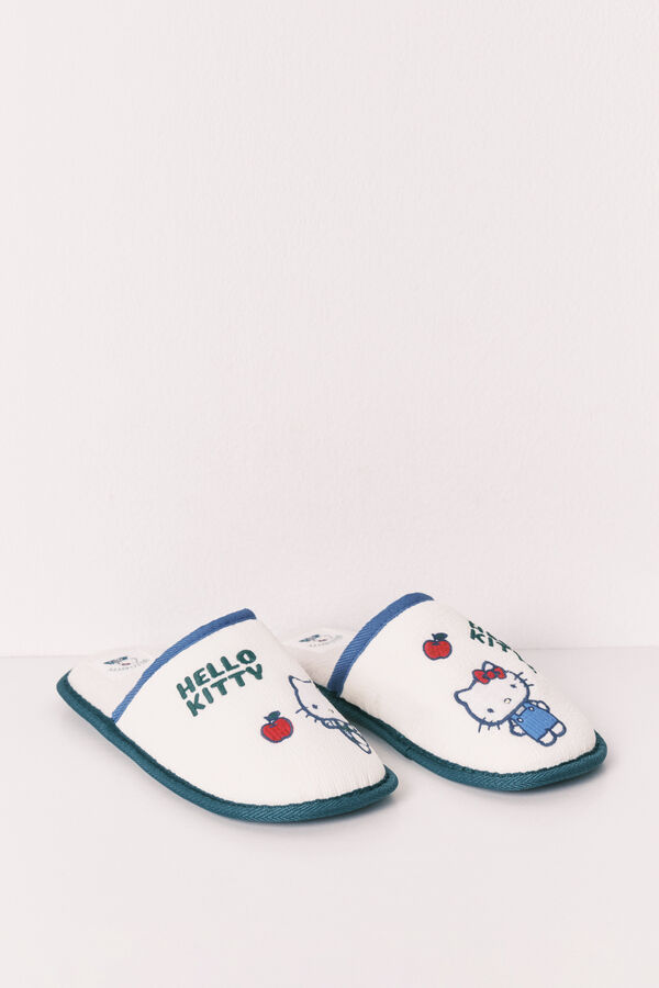 Women'secret Pantuflas Hello Kitty marfil
