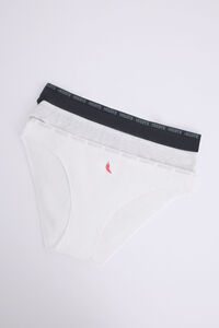 Womensecret Pack 3 bragas clásicas negro, blanco, gris blanco