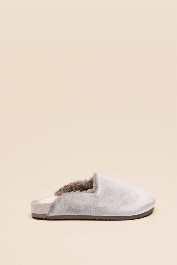 Womensecret Pantuflas Harry Potter zueco fieltro pelo gris