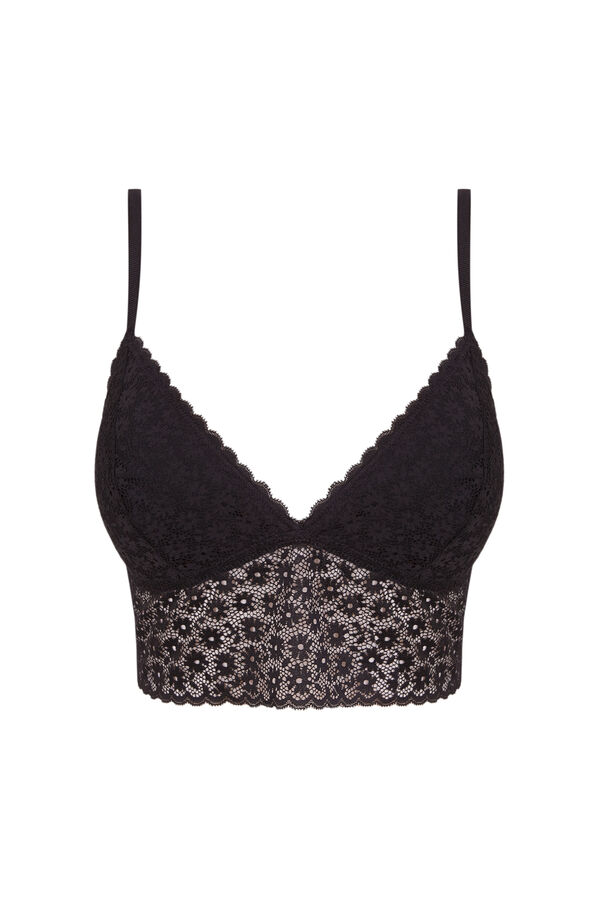 Women'secret LOVELY brasier bralette de encaje de flores negro negro