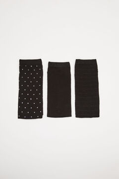 Womensecret Pack 3 calcetines algodón negro negro