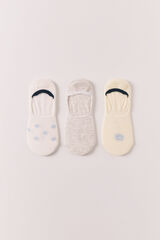 Women'secret Pack 3 calcetines invisibles estampados de soles variados amarillo