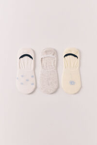 Women'secret Pack 3 calcetines invisibles estampados de soles variados