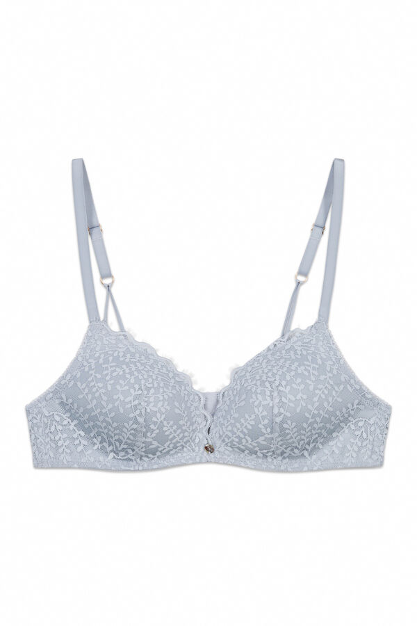 Women'secret Sujetador triangular relleno encaje azul CHARMING azul