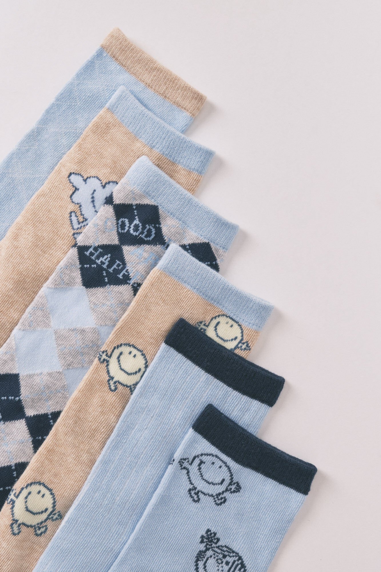 Women'secret Pack de 6 calcetines largos de algod&oacute;n Mr. Men