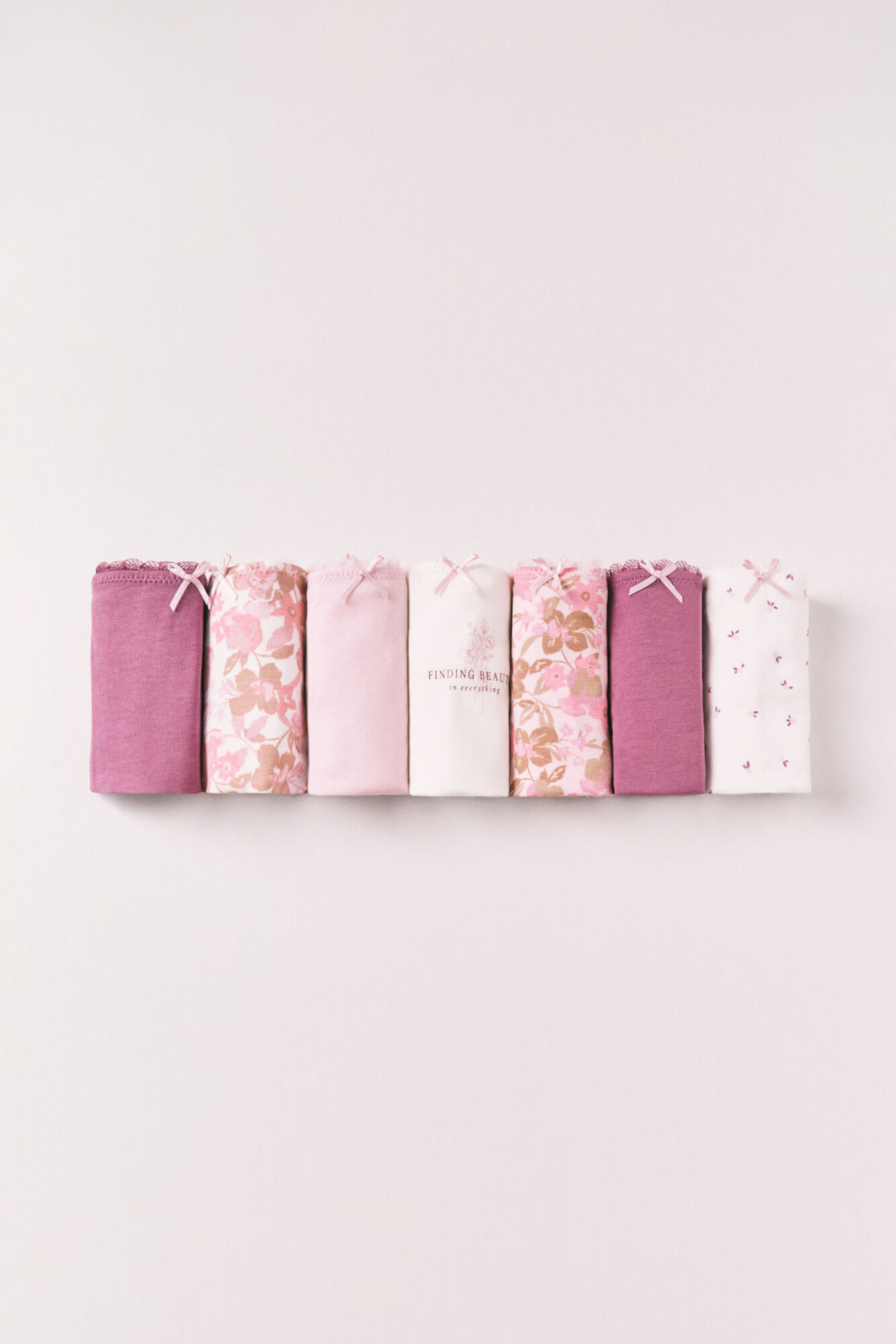 Women'secret Pack 7 panties brasile&ntilde;os anchos de algod&oacute;n estampado multicolor
