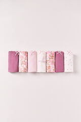 Women'secret Pack 7 panties brasile&ntilde;os anchos de algod&oacute;n estampado multicolor estampado