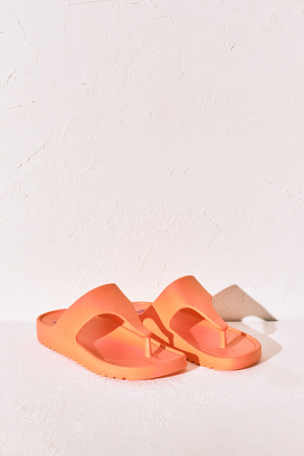 Women'secret Chanclas de goma eva naranja naranja