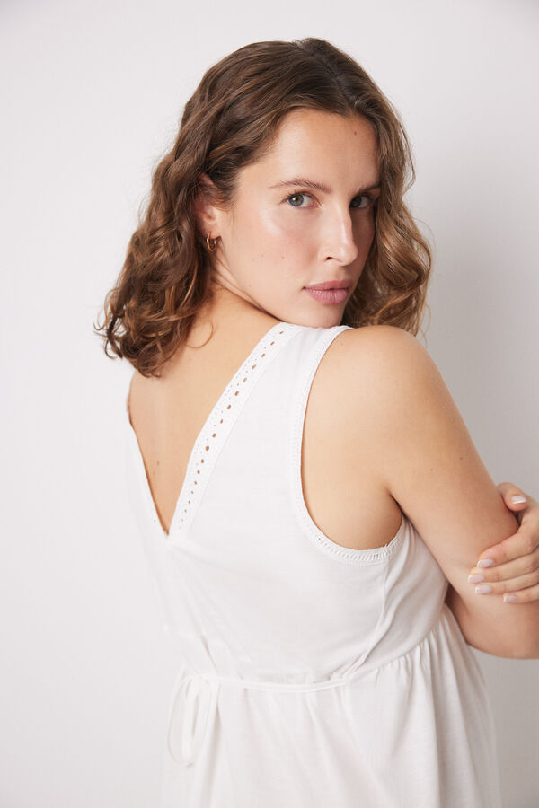 Womensecret Camisón "maternity" corto marfil marfil