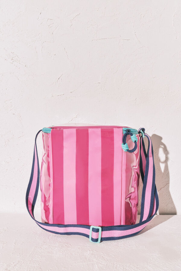 Women'secret Bolsa refrigerante de rayas rosa rosa