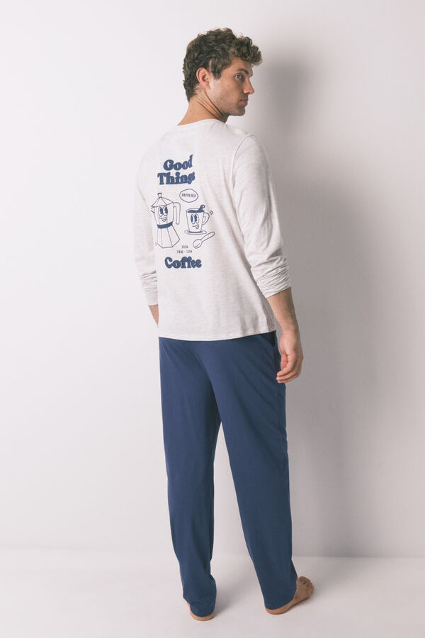 Women'secret pijama larga  gris