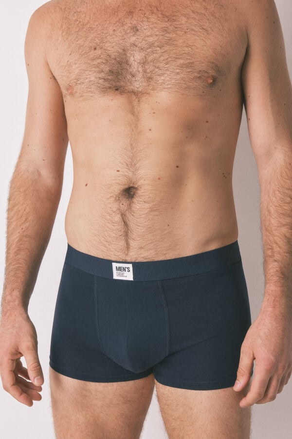 Womensecret Pack de 2 boxer liso azules azul