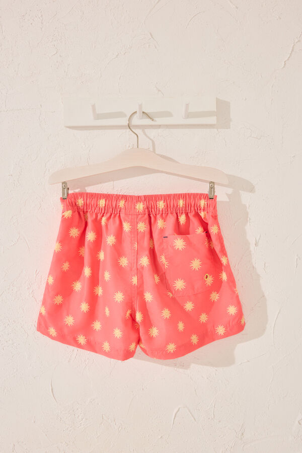 Womensecret Traje de baño para niño con estampado de emoticonos coral