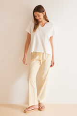 Womensecret Pijama 100% algodón paisley marfil
