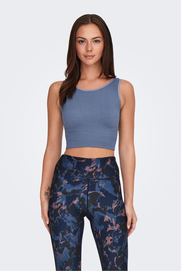 Only Play Brasier deportivo sin costuras con tirantes. azul