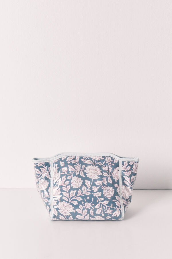 Women'secret Neceser mediano estampado floral azul estampado