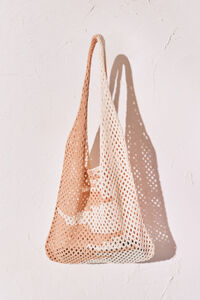 Women'secret Bolsa tote de crochet bicolor