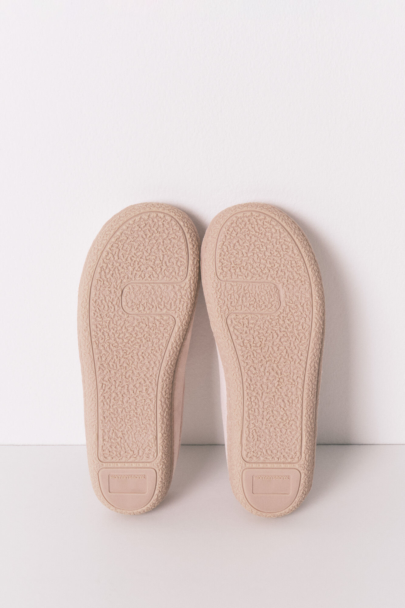 Women'secret Pantuflas para casa de velour rosa