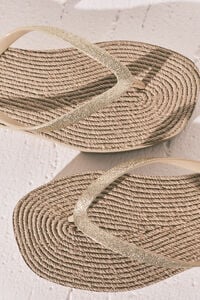 Women'secret Chanclas de efecto esparto con brillo
