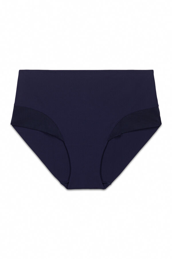 Women'secret Panty reductora alta azul oscuro azul