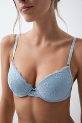 Women'secret Brasier cl&aacute;sico con relleno de encaje azul BEAUTIFUL azul