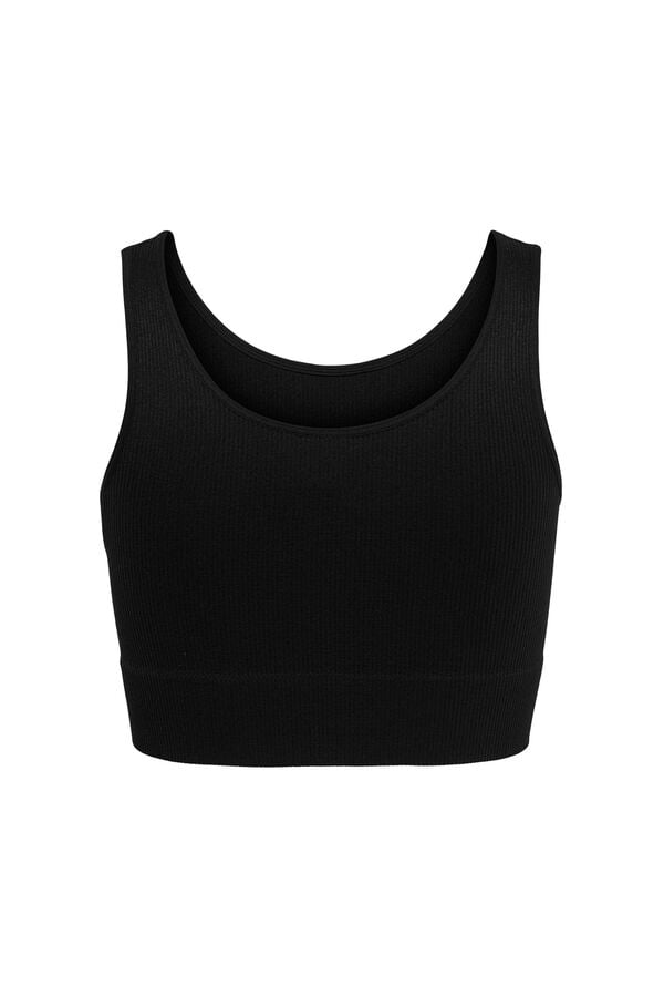 Only Play Sujetador deportivo de canal&eacute; negro