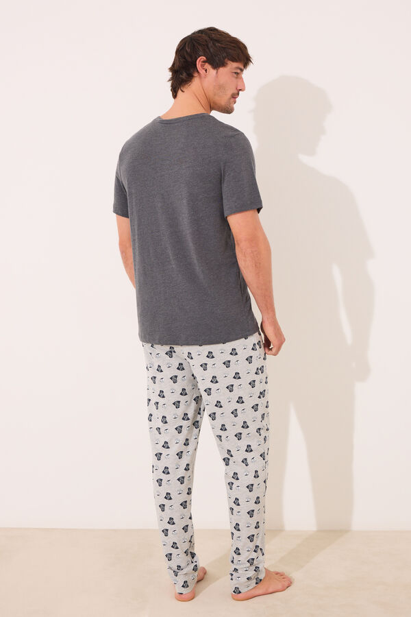 Womensecret Pijama de Star Wars para hombre 100% algodón gris