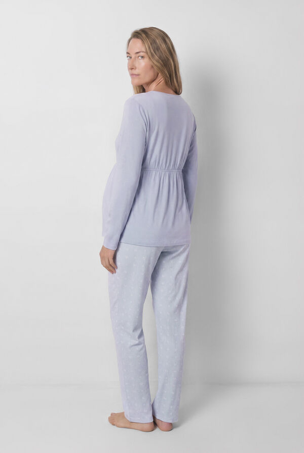 Women'secret Pijama larga maternity Capri azul azul