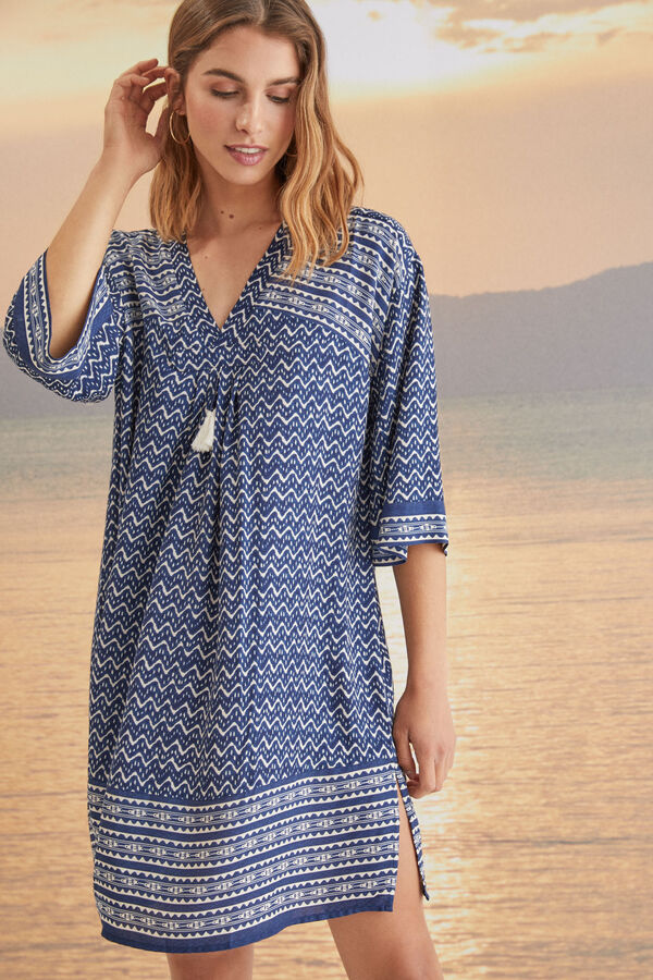 Womensecret Vestido corto camisola zigzag 
