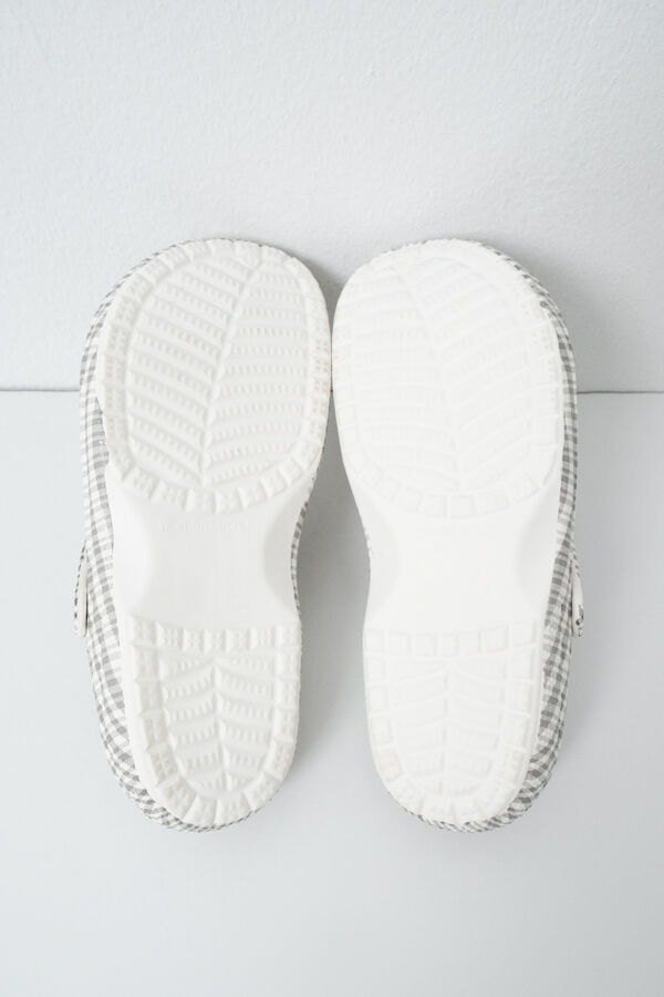 Women'secret Pantunflas zueco forrado a cuadros estampado