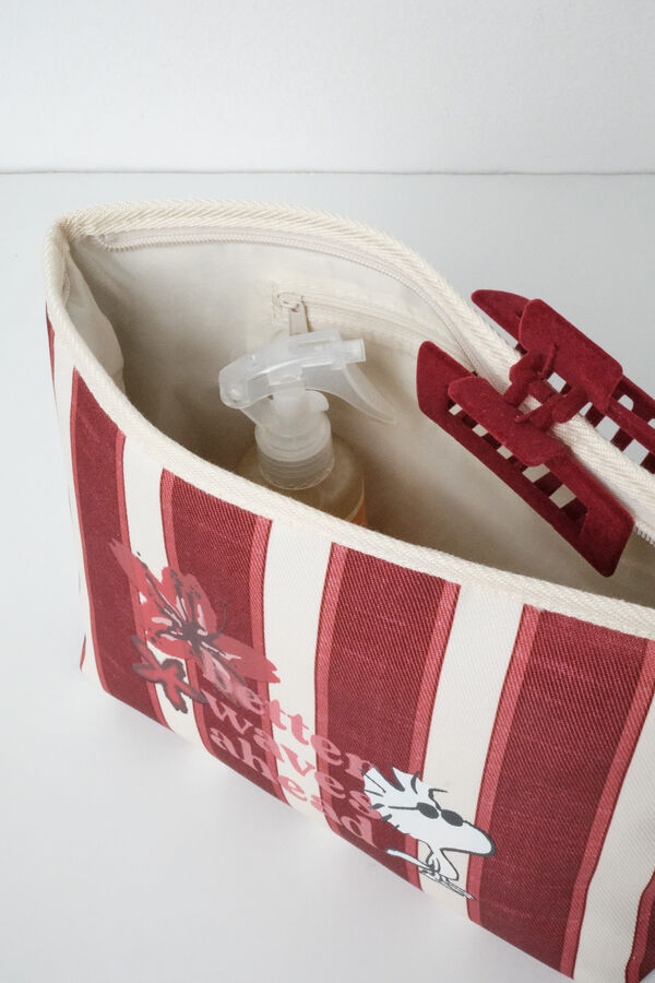 Women'secret Neceser mediano de rayas Peanuts rojo