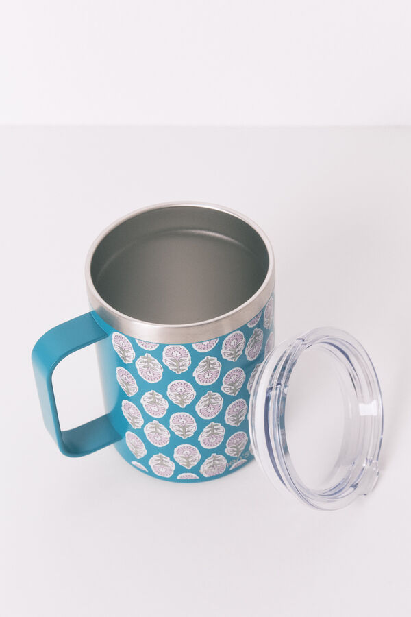 Womensecret Taza térmica con estampado verde estampado