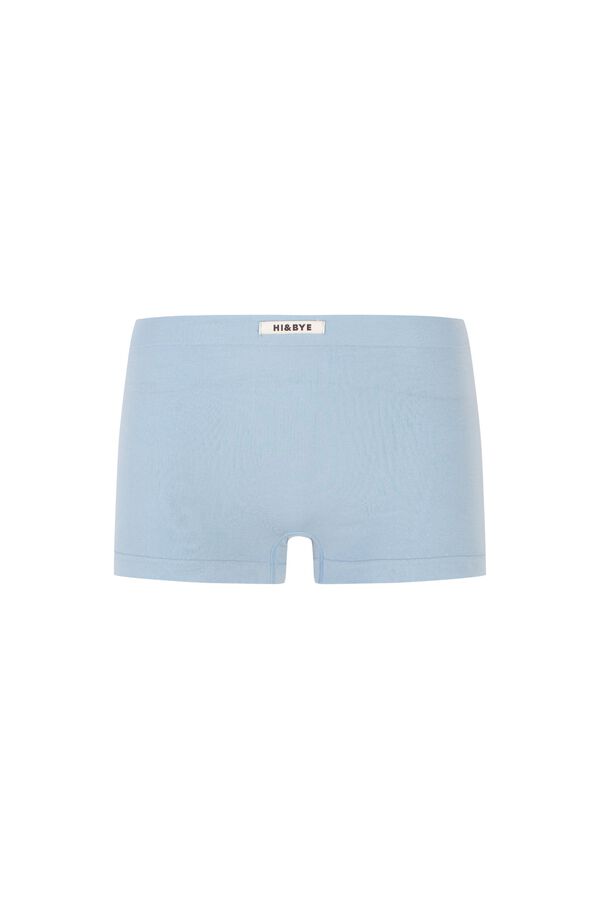 HI&BYE Panty b&oacute;xer sin costuras con logo azul azul