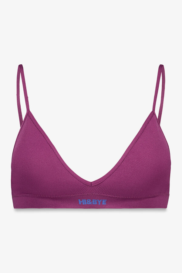 Womensecret Brasier triangular sin costuras burdeos  púrpura