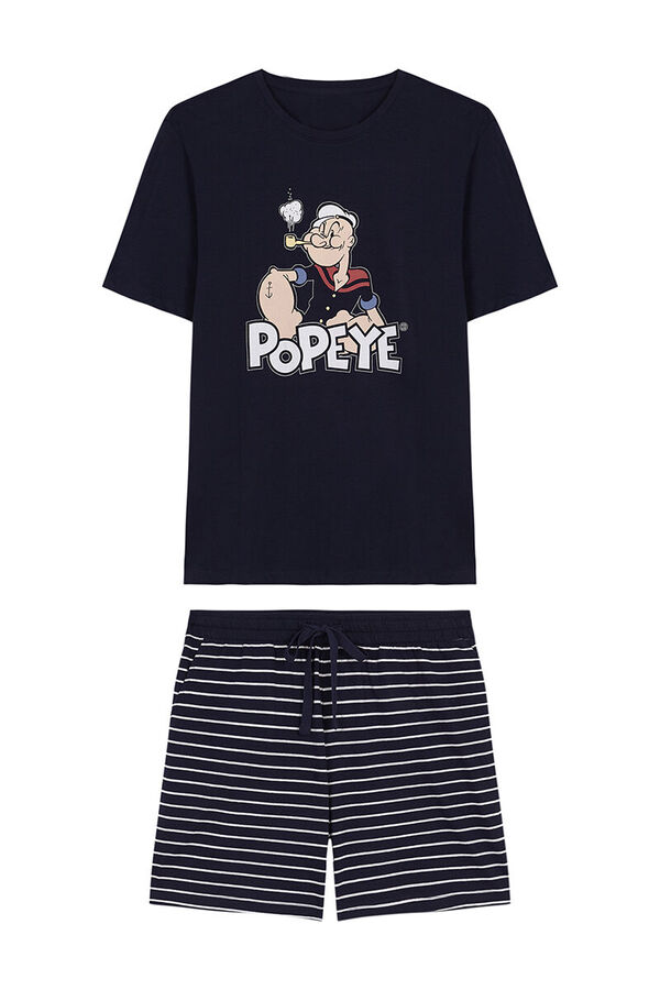 Womensecret Pijama corta hombre algodón Popeye azul
