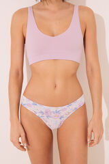Womensecret Panty clásica con estampado de microfibra  estampado