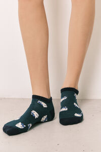 Women'secret Pack 3 calcetines tobilleros de rayas y "Hello Kitty"