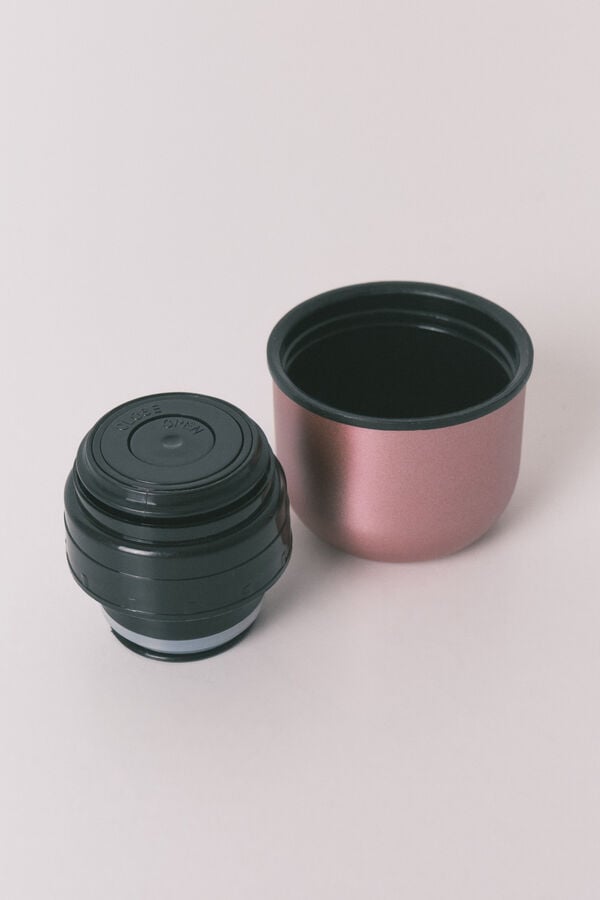 Women'secret Botella térmica de metal rosa con estampado astral rosa