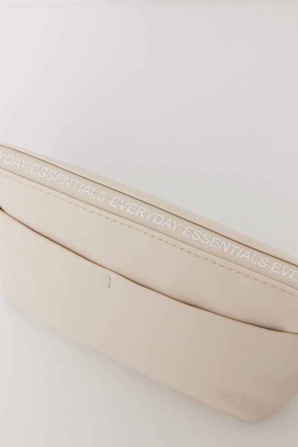 Womensecret Neceser pequeño rubber beige café