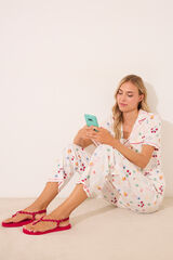 Womensecret Pijama camisera 100% algodón color marfil marfil