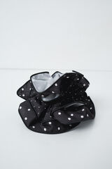 Women'secret Maxi coletero de puntos blanco y negro negro